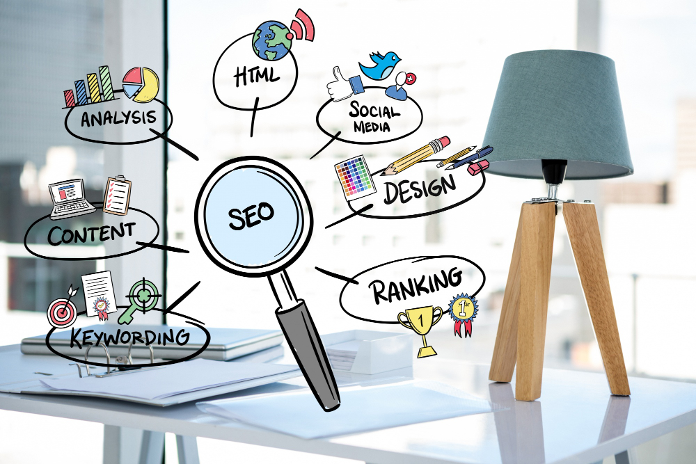 Tráfego Orgânico: Estratégias de SEO para melhorar o posicionamento do seu site 2 magnifying glass with seo concepts
