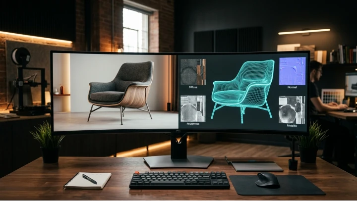 Como a geração 3D por IA transforma o design de móveis e o e-commerce de decoração 1 geração 3D por IA